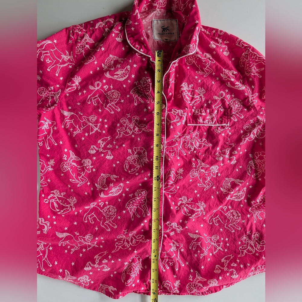 Printfresh Pajamas Daily Horoscope Pink Large HTF Rare 🔥 Top ONLY - Picture 8 of 10
